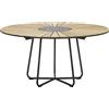 Houe - Tavolo rotondo Circle - Legno naturale - Metallo rivestito in resina epossidica - Designer Henrik Pedersen