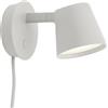 Muuto - Applique orientabile Tip - Grigio - Alluminio - Designer Jens Fager