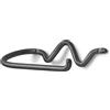Ferm Living - Portacarta igienica Curvature - Nero - Ottone patinato - Designer Trine Andersen