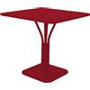 Fermob - Tavolo quadrato Luxembourg - Rosso - Alluminio laccato - Designer Frédéric Sofia