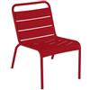 Fermob - Sedia lounge Luxembourg - Rosso - Alluminio - Designer Frédéric Sofia