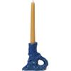 Ferm Living - Portacandela Bougeoirs - Blu - Gres smaltato