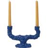 Ferm Living - Candeliere Bougeoirs - Blu - Gres smaltato