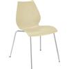 Kartell - Sedia impilabile Maui - Giallo - Acciaio cromato - Designer Vico Magistretti