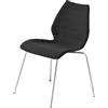 Kartell - Sedia impilabile Maui - Nero - Tessuto Trevira - Designer Vico Magistretti
