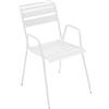 Fermob - Poltroncina con braccioli impilabile Monceau - Bianco - Acciaio verniciato - Designer Studio Fermob
