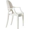 Kartell - Poltrona impilabile Ghost - Bianco - policarbonato - Designer Philippe Starck