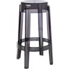 Kartell - Sgabello alto impilabile Ghost - Grigio - policarbonato - Designer Philippe Starck