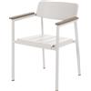 Emu - Poltrona impilabile Shine - Bianco - Teck - Designer Arik Levy
