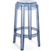 Kartell - Sgabello alto impilabile Ghost - Blu - policarbonato - Designer Philippe Starck