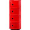 Kartell - Portaoggetti Componibili - Rosso - ABS - Designer Anna Castelli Ferrieri