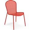 Emu - Sedia Ronda - Rosso - Acciaio - Designer Aldo Ciabatti