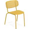 Emu - Sedia impilabile Mom - Giallo - Acciaio verniciato - Designer Florent Coirier