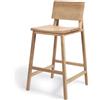 Ethnicraft - Sgabello bar N - Legno naturale - Rovere massello - Designer Nathan Yong