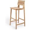 Ethnicraft - Sgabello bar N - Legno naturale - Rovere massello - Designer Nathan Yong