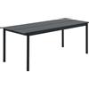 Muuto - Tavolo rettangolare Linear - Nero - Acciaio verniciato a polvere - Designer Thomas Bentzen
