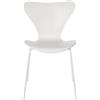Fritz Hansen - Sedia impilabile Série 7 - Bianco - Compensato di frassino tinto - Designer Arne Jacobsen