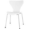 Fritz Hansen - Sedia impilabile Série 7 - Bianco - Frassino - Designer Arne Jacobsen