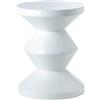 POLSPOTTEN - Sgabello Zig Zag - Bianco - Poliestere laccato - Designer Pols Potten Studio