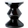 POLSPOTTEN - Sgabello Zig Zag - Nero - Poliestere laccato - Designer Pols Potten Studio