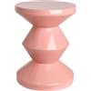 POLSPOTTEN - Sgabello Zig Zag - Rosa - Poliestere laccato - Designer Pols Potten Studio