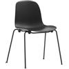Normann Copenhagen - Sedia impilabile Form - Nero - Acciaio laccato - Designer Simon Legald