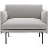 Muuto - Poltrona imbottita Outline - Grigio - Schiuma ad alta densità - Designer Anderssen & Voll