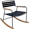 Fermob - Sedia a dondolo Surprising - Blu - Teck - Designer Harald Guggenbichler