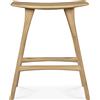 Ethnicraft - Sgabello bar Osso - Legno naturale - Rovere massello - Designer Grain & Green