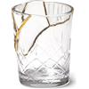 Seletti - Bicchiere Kintsugi - Trasparente - Oro fino - Designer Marcantonio