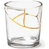 Seletti - Bicchiere Kintsugi - Trasparente - Oro fino - Designer Marcantonio