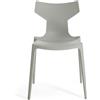 Kartell - Sedia impilabile Re-Chair - Grigio - Tecnopolimero termoplastico riciclato - Designer Antonio Citterio