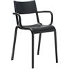 Kartell - Poltrona impilabile Generic - Nero - Polipropilene - Designer Philippe Starck