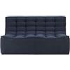 Ethnicraft - Divano 2 posti N701 - Grigio - Cotone riciclato - Designer Jacques Deneef