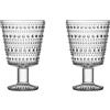 Iittala - Bicchiere da vino Kastehelmi - Trasparente - Vetro pressato - Designer Oiva Toikka
