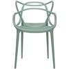 Kartell - Sedia impilabile Masters - Verde - Tecnopolimero termoplastico riciclato - Designer Philippe STARCK with Eugeni QUITLLET
