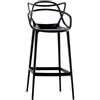 Kartell - Sedia da bar Masters - Nero - Tecnopolimero termoplastico riciclato - Designer Philippe STARCK with Eugeni QUITLLET