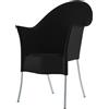 Driade - Poltrona impilabile Lord Yo - Nero - Alluminio - Designer Philippe Starck