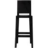 Kartell - Sedia da bar Ghost - Nero - policarbonato - Designer Philippe Starck