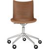 Kartell - Sedia a rotelle Smart Wood - Legno naturale - Compensato di legno modellato - Designer Philippe Starck