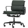 Vitra - Poltrona a rotelle Soft Pad - Verde - Pelle bovina - Designer Charles & Ray Eames