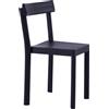KANN DESIGN - Sedia impilabile Galta - Nero - Massello di quercia colorato - Designer Cluzel / Pluchon