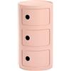 Kartell - Portaoggetti Componibili - Rosa - Bioplastica Bio-On - Designer Anna Castelli Ferrieri