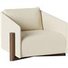 KANN DESIGN - Poltrona imbottita Timber - Beige - Schiuma HR - Designer Charles Kalpakian