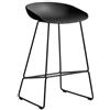 Hay - Sgabello bar About a stool - Nero - Polipropilene riciclato - Designer Hee Welling