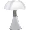 Martinelli Luce - Lampada da tavolo Pipistrello - Bianco - Acciaio inox spazzolato - Designer Gae Aulenti