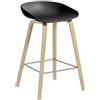 Hay - Sgabello bar About a stool - Nero - Rovere saponato - Designer Hee Welling