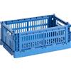 Hay - Cestino Colour Crate - Blu - Polipropilene riciclato - Designer Hay Studio