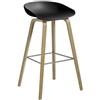 Hay - Sgabello bar About a stool - Nero - Rovere saponato - Designer Hee Welling