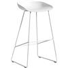 Hay - Sgabello bar About a stool - Bianco - Polipropilene riciclato - Designer Hee Welling